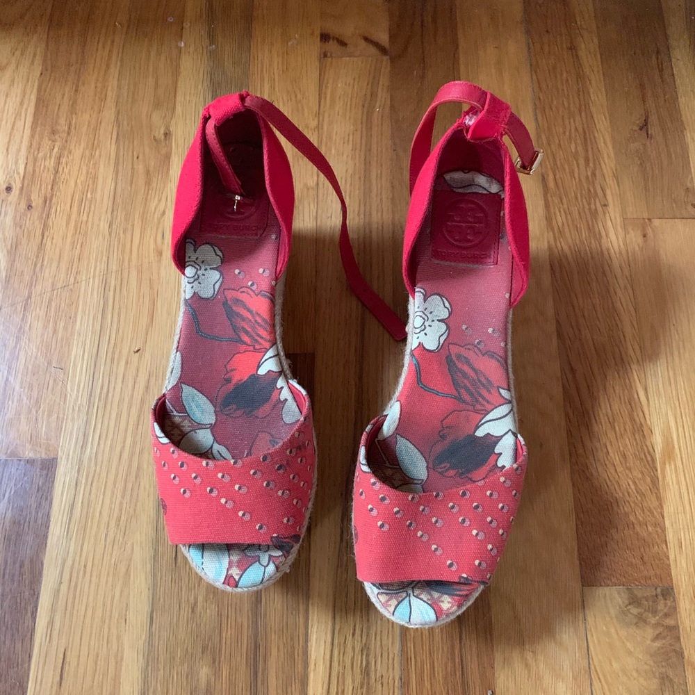 Tory Burch Sherri Espadrille Platform Wedges